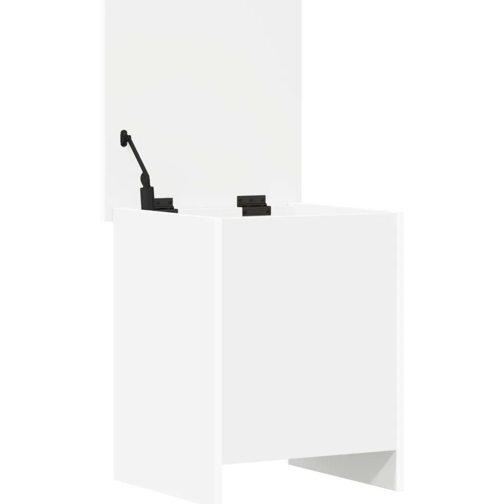 vidaXL Opbergkist met opslag Wit 40 x 40 x 50 cm Bewerkt hout