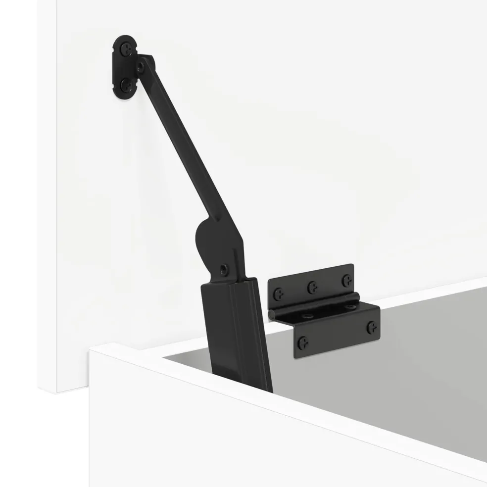 vidaXL Opbergkist met opslag Wit 40 x 40 x 50 cm Bewerkt hout