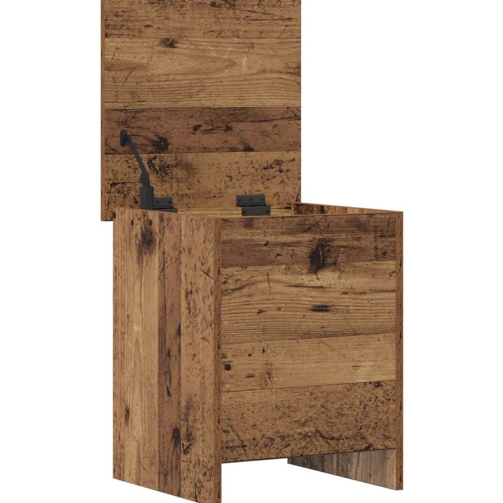 vidaXL Opbergkist met opslag Oud hout 40 x 40 x 50 cm Bewerkt hout