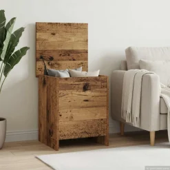 vidaXL Opbergkist met opslag Oud hout 40 x 40 x 50 cm Bewerkt hout
