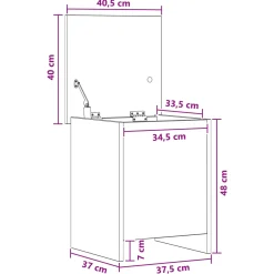 vidaXL Opbergkist met opslag Oud hout 40 x 40 x 50 cm Bewerkt hout