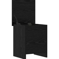 vidaXL Opbergkist met opslag Zwart eiken 40 x 40 x 50 cm Bewerkt hout