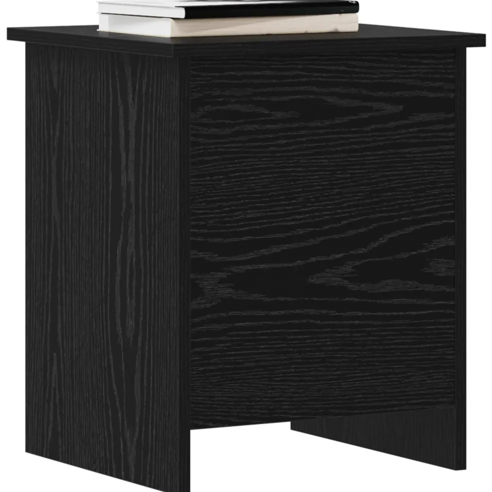 vidaXL Opbergkist met opslag Zwart eiken 40 x 40 x 50 cm Bewerkt hout