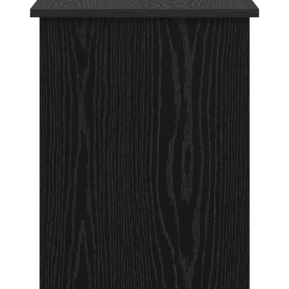 vidaXL Opbergkist met opslag Zwart eiken 40 x 40 x 50 cm Bewerkt hout
