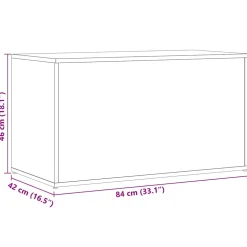 vidaXL Opbergkist 84x42x46 cm bewerkt hout artisanaal eikenkleurig