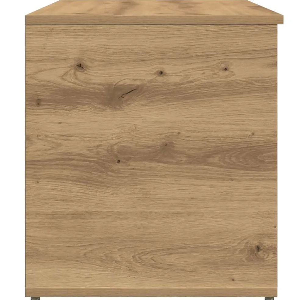 vidaXL Opbergkist 84x42x46 cm bewerkt hout artisanaal eikenkleurig