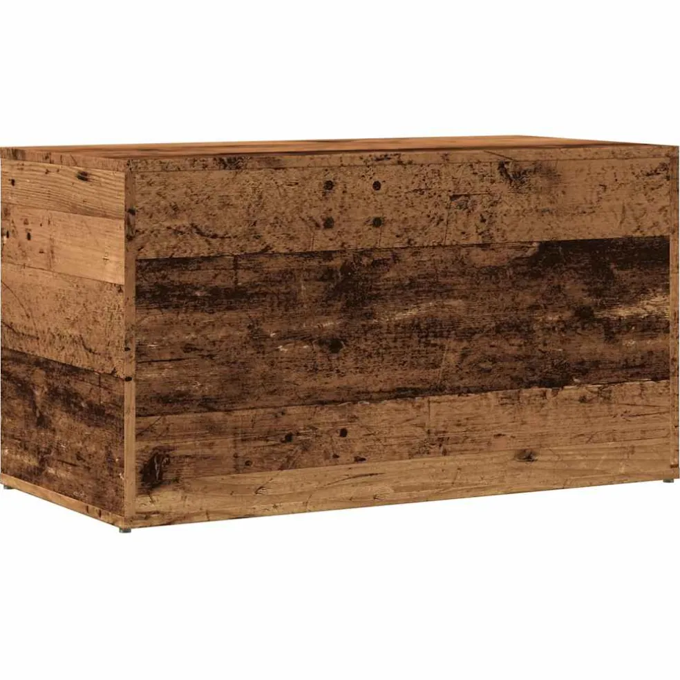 vidaXL Opbergkist 84x42x46 cm bewerkt hout oud houtkleurig
