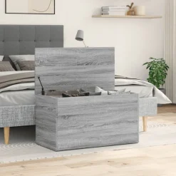 vidaXL Opbergkist 84x42x46 cm bewerkt hout grijs sonoma eikenkleurig
