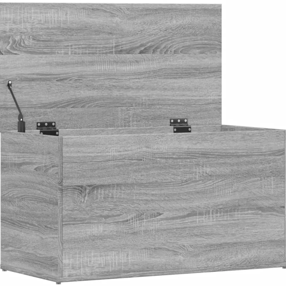 vidaXL Opbergkist 84x42x46 cm bewerkt hout grijs sonoma eikenkleurig