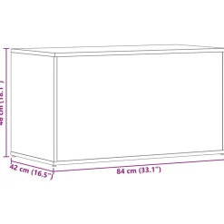 vidaXL Opbergkist 84x42x46 cm bewerkt hout grijs sonoma eikenkleurig