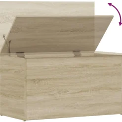 vidaXL Opbergkist 84x42x46 cm bewerkt hout sonoma eikenkleurig