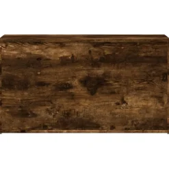 vidaXL Opbergkist 84x42x46 cm bewerkt hout gerookt eikenkleurig