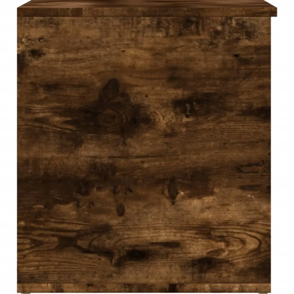 vidaXL Opbergkist 84x42x46 cm bewerkt hout gerookt eikenkleurig