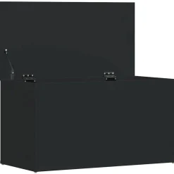 vidaXL Opbergkist 84x42x46 cm bewerkt hout zwart