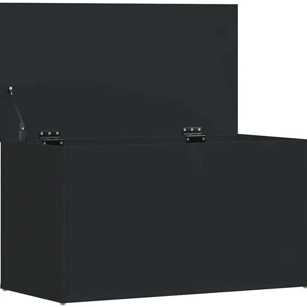 vidaXL Opbergkist 84x42x46 cm bewerkt hout zwart