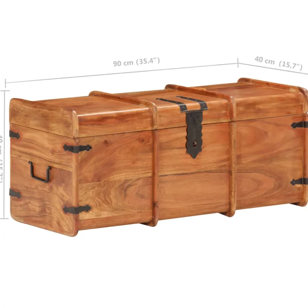 vidaXL Opbergkist 90x40x40 cm massief acaciahout