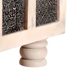 vidaXL Opbergkist 110x40x45 cm massief acaciahout wit