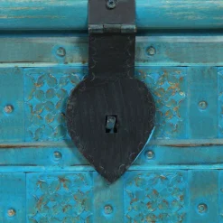 vidaXL Opbergkist 100x40x41 cm massief mangohout blauw