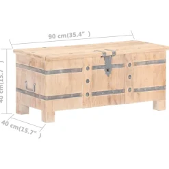 vidaXL Opbergkist 90x40x40 cm massief acaciahout
