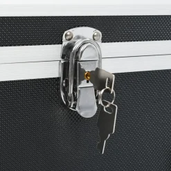 vidaXL Opbergkoffers 2 st aluminium zwart