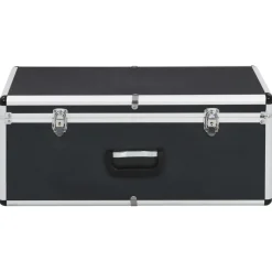 vidaXL Opbergkoffers 2 st aluminium zwart