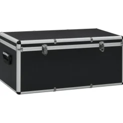 vidaXL Opbergkoffers 3 st aluminium zwart