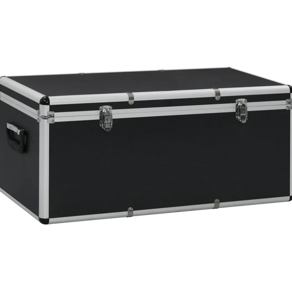 vidaXL Opbergkoffers 3 st aluminium zwart