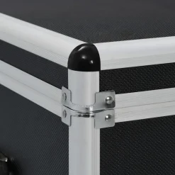 vidaXL Opbergkoffers 3 st aluminium zwart