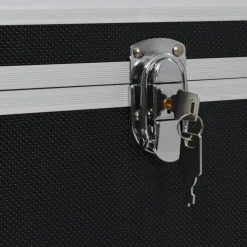 vidaXL Opbergkoffers 3 st aluminium zwart