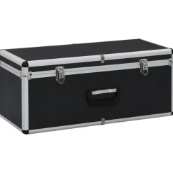 vidaXL Opbergkoffers 3 st aluminium zwart