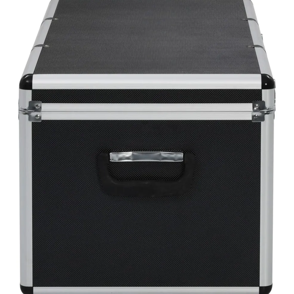 vidaXL Opbergkoffers 3 st aluminium zwart