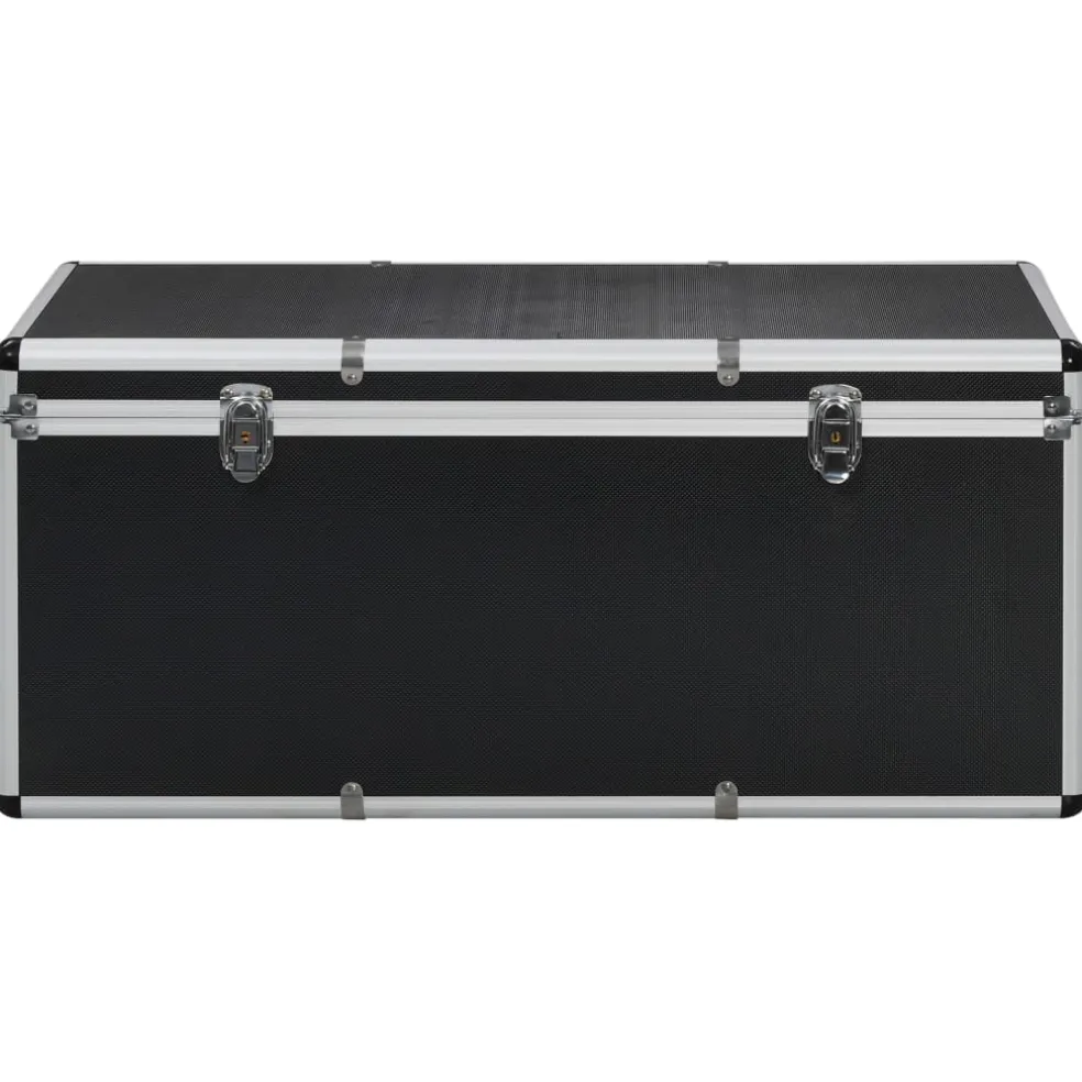 vidaXL Opbergkoffers 3 st aluminium zwart