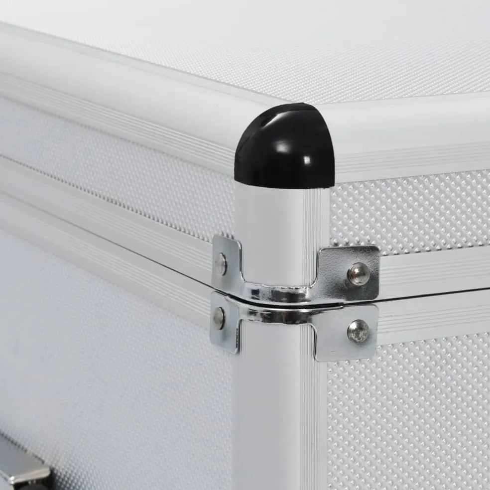 vidaXL Opbergkoffers 3 st aluminium zilverkleurig