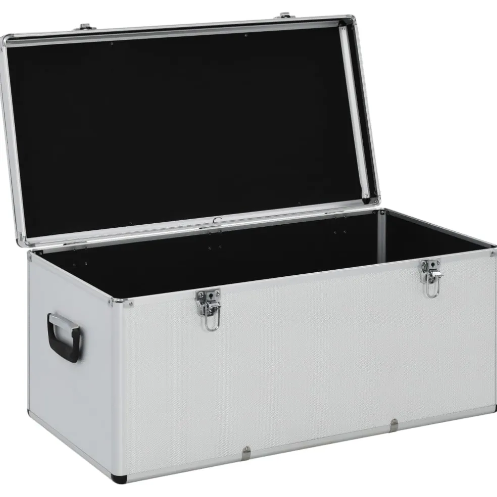 vidaXL Opbergkoffers 3 st aluminium zilverkleurig