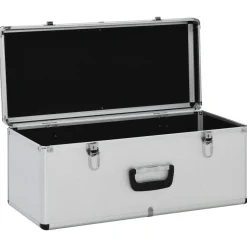 vidaXL Opbergkoffers 3 st aluminium zilverkleurig