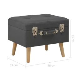 vidaXL Opbergkruk 40 cm stof donkergrijs