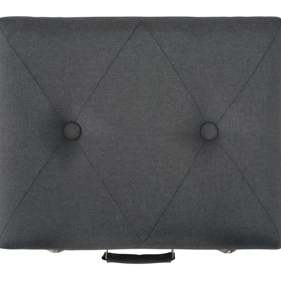 vidaXL Opbergkruk 40 cm stof donkergrijs