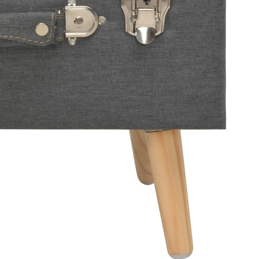 vidaXL Opbergkruk 40 cm stof donkergrijs