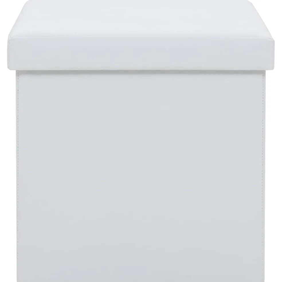 vidaXL Opbergkruk inklapbaar kunstleer wit