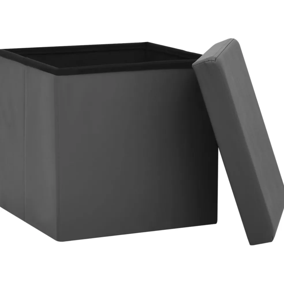 vidaXL Opbergkruk inklapbaar PVC grijs