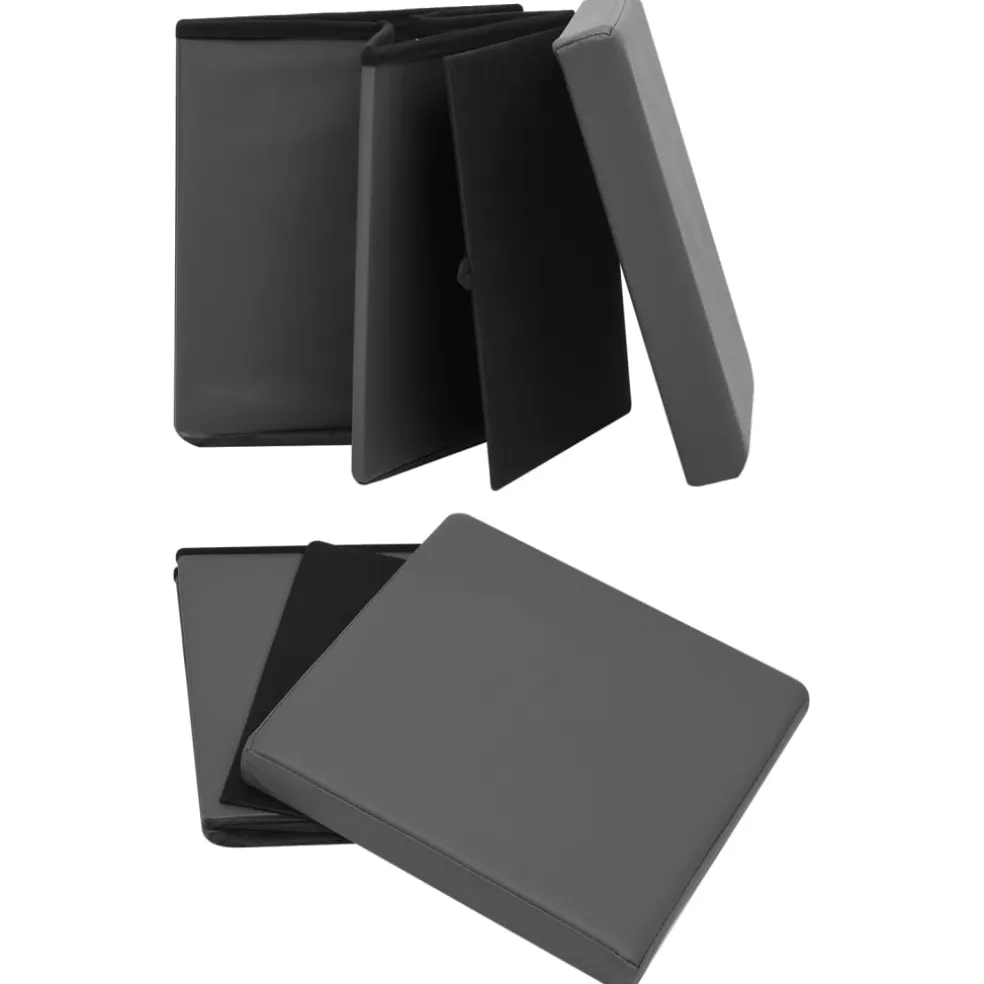 vidaXL Opbergkruk inklapbaar PVC grijs