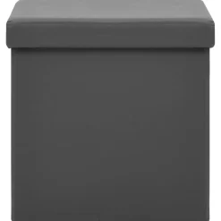 vidaXL Opbergkruk inklapbaar PVC grijs