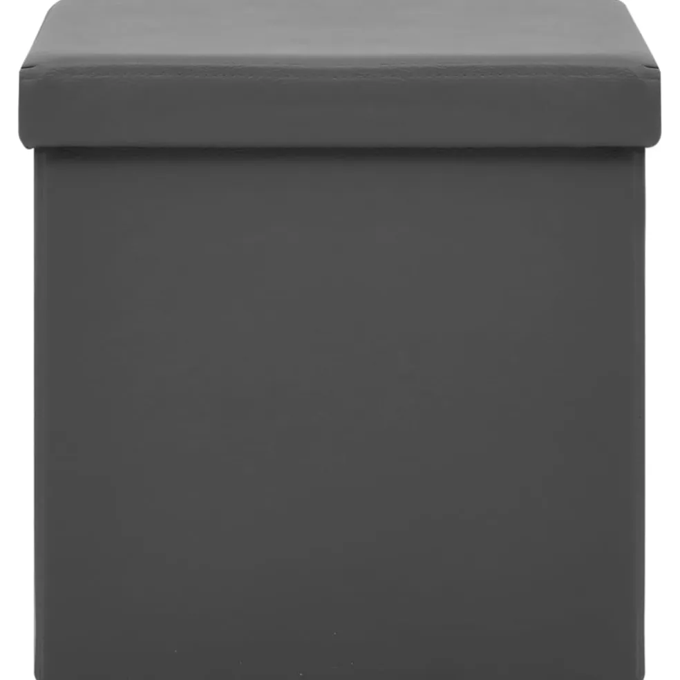 vidaXL Opbergkruk inklapbaar PVC grijs