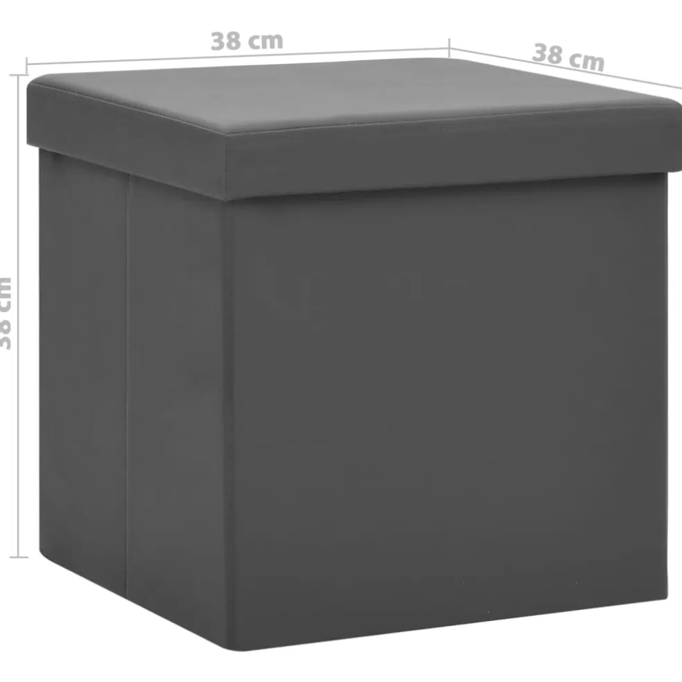 vidaXL Opbergkruk inklapbaar PVC grijs