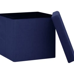 vidaXL Opbergkruk inklapbaar kunstlinnen blauw
