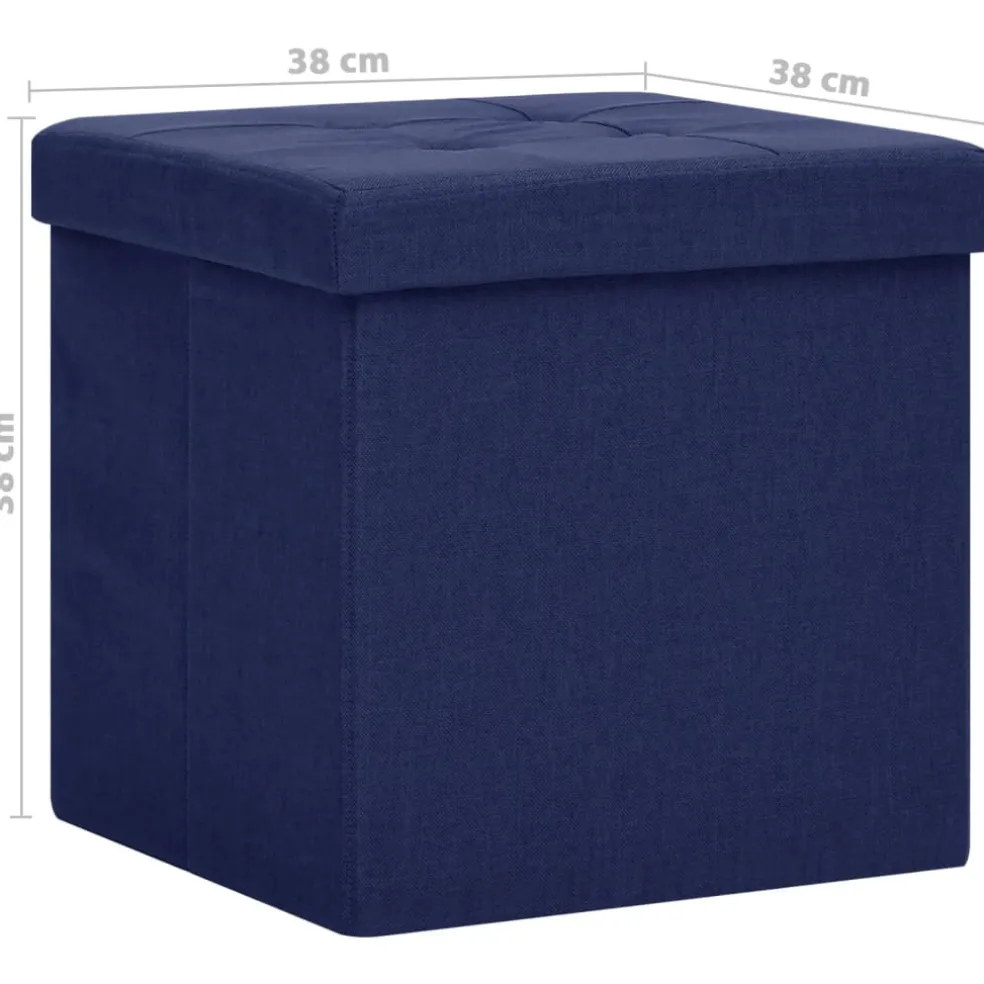 vidaXL Opbergkruk inklapbaar kunstlinnen blauw