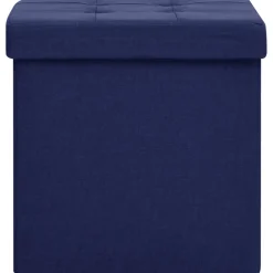 vidaXL Opbergkruk inklapbaar kunstlinnen blauw