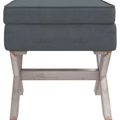 vidaXL Opbergkruk 45x45x49 cm fluweel donkergrijs