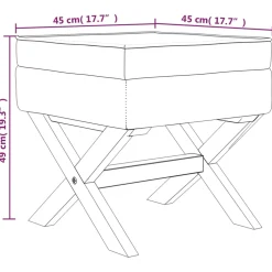 vidaXL Opbergkruk 45x45x49 cm fluweel donkergrijs