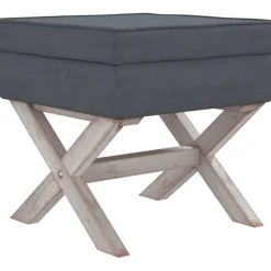 vidaXL Opbergkruk 45x45x49 cm fluweel donkergrijs